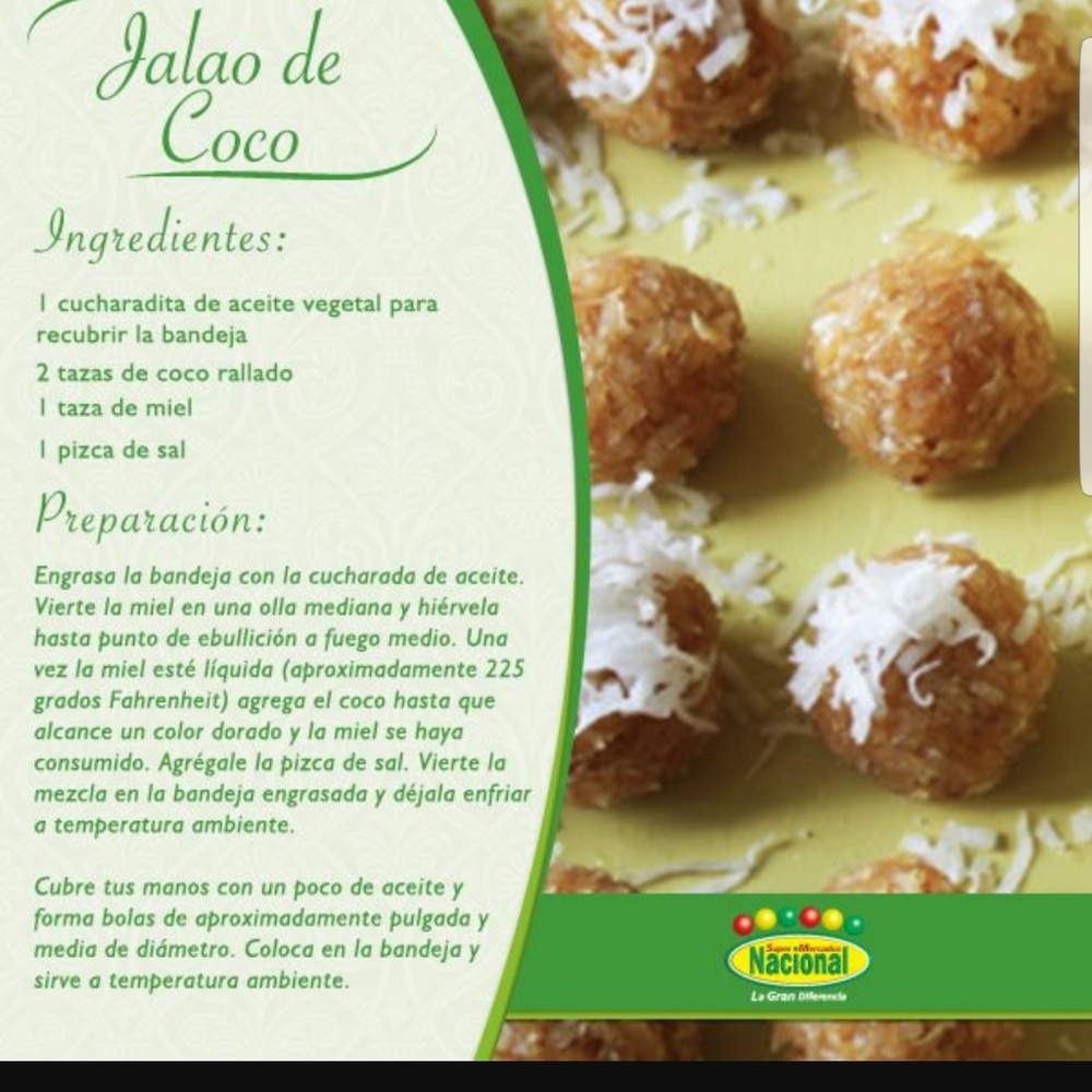 Dominican coconut treat